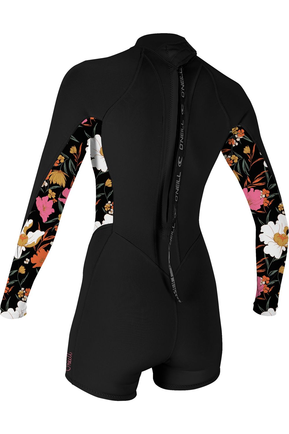 O'Neill Womens Bahia 2/1 Back Zip Long Sleeve Spring Ih2 Black Bluemchen Bluemchen