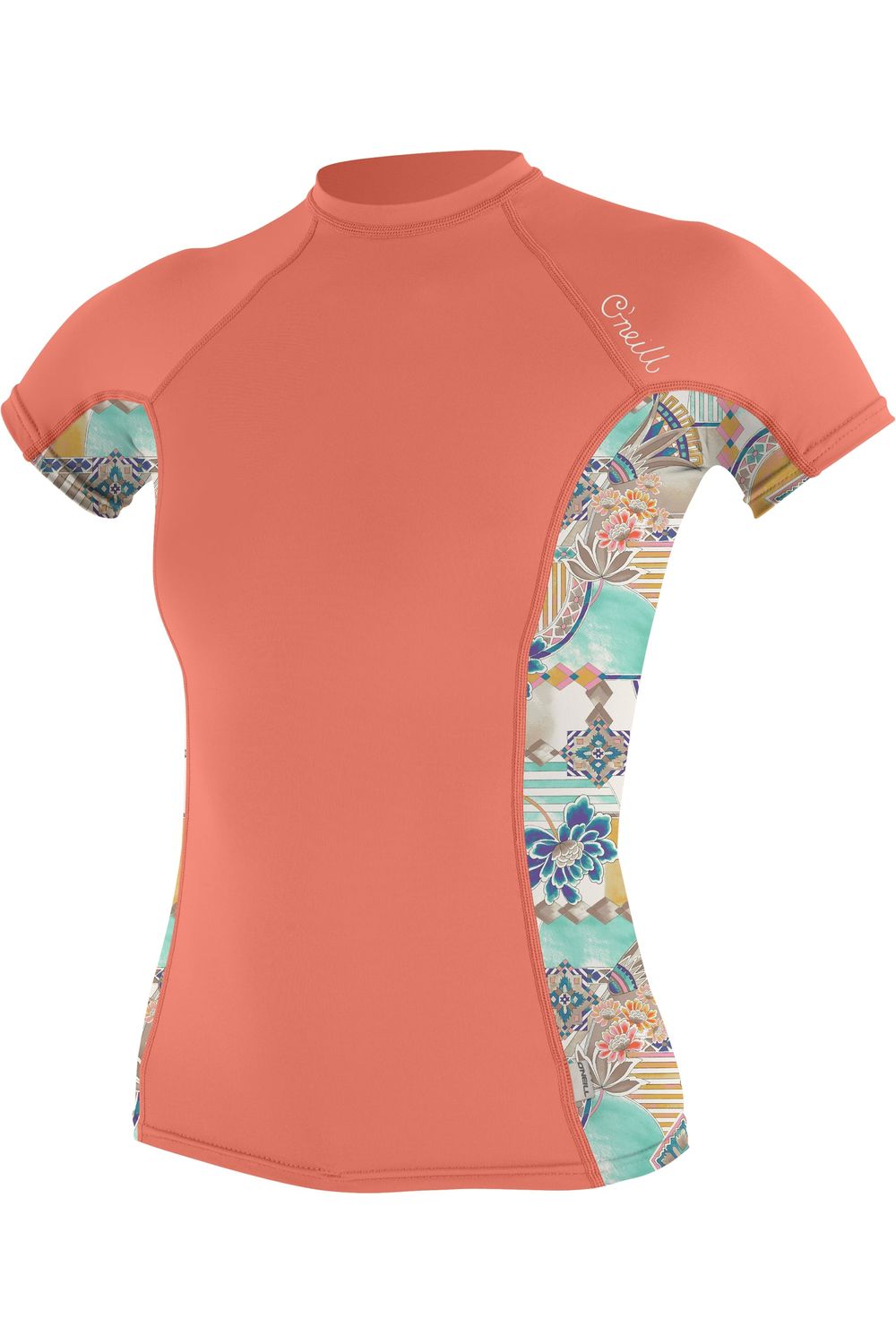 O'Neill Womens Side Print SS Rash Guard In Nectar Zephora